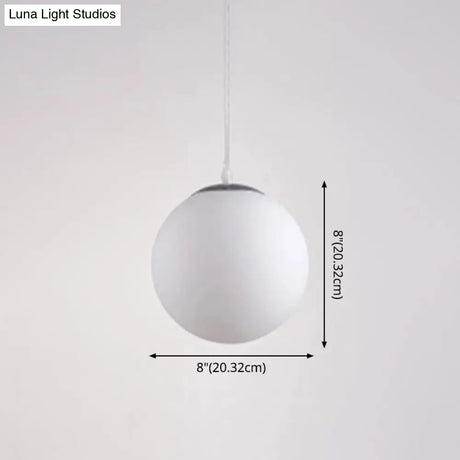 Modern Globe Pendant Light: Simple Glass Fixture For Restaurants