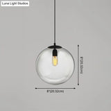 Modern Globe Pendant Light: Simple Glass Fixture For Restaurants