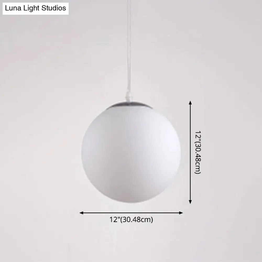 Modern Globe Pendant Light: Simple Glass Fixture For Restaurants
