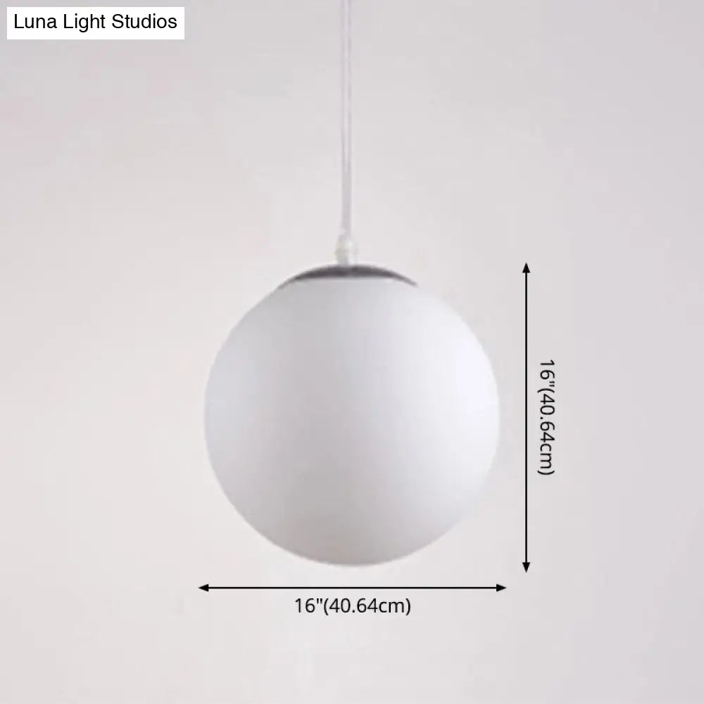 Modern Globe Pendant Light: Simple Glass Fixture For Restaurants