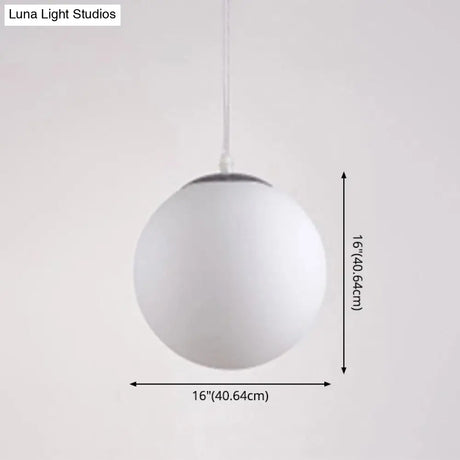 Modern Globe Pendant Light: Simple Glass Fixture For Restaurants