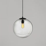 Modern Globe Pendant Light: Simple Glass Fixture For Restaurants Clear / 16