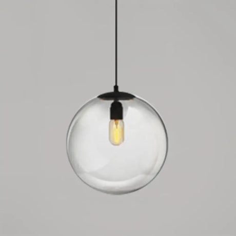 Modern Globe Pendant Light: Simple Glass Fixture For Restaurants Clear / 16