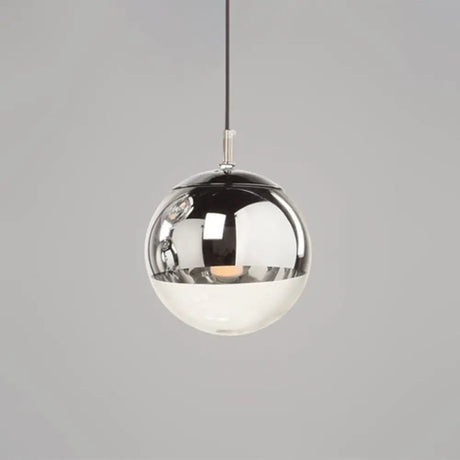 Modern Globe Pendant Light: Simple Glass Fixture For Restaurants Silver / 8