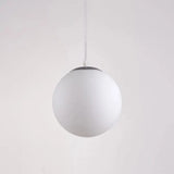 Modern Globe Pendant Light: Simple Glass Fixture For Restaurants White / 14