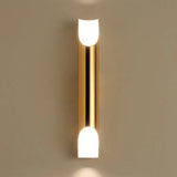Modern Gold/Black/White Pipe Wall Light Sconce - 2/4 Lights Metal Mounted For Living Room 2 / Gold
