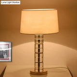 Modern Gold Drum Task Light With 1 Bulb: A Stylish Reading Lamp For Living Room