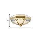 Modern Gold Flush Ceiling Light With Opal Glass And Multiple Sizes Ideal For Bedroom - 2/3/5 Lights