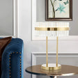 Modern Gold Led Crystal Drum Table Lamp For Bedroom - Hand-Cut Small Desk Light