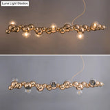 Modern Gold Metal Pendant Lighting With Glass Spherical Shade - Ideal For Dining Table Or Island