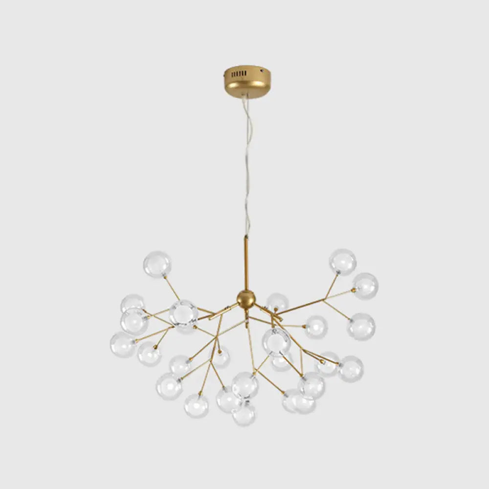 Modern Gold Sputnik Led Chandelier For Dining Room - Stylish Metal Pendant Fixture 27 / Bubble
