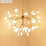 Modern Gold Sputnik Led Chandelier For Dining Room - Stylish Metal Pendant Fixture