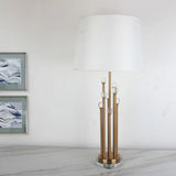 Modern Gold Tapered Drum Table Lamp For Bedroom - 1 Head Task Light
