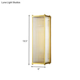 Modern Gold Wall Sconce Light With Fluted Crystal Detail Perfect For Living Room