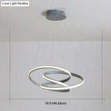 Modern Grey Chandelier: Simplicity Metal Led Strip Pendant Light For Dining Room