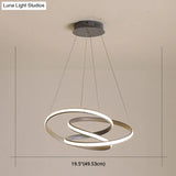 Modern Grey Chandelier: Simplicity Metal Led Strip Pendant Light For Dining Room