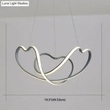 Modern Grey Chandelier: Simplicity Metal Led Strip Pendant Light For Dining Room