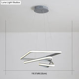 Modern Grey Chandelier: Simplicity Metal Led Strip Pendant Light For Dining Room