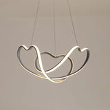 Modern Grey Chandelier: Simplicity Metal Led Strip Pendant Light For Dining Room / Third Gear Loving