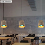Modern Grey Shaded Ceiling Pendant Light For Restaurants - Contemporary Cement Design