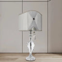 Modern Grey Task Lighting: Faceted Crystal Reading Book Light