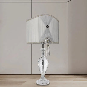Modern Grey Task Lighting: Faceted Crystal Reading Book Light