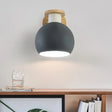 Modern Grey Wall Mounted Bedroom Sconce Light With Metal Shade 1 Bulb