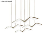 Modern Gull Shaped Hanging Light - Acrylic Led Pendant Warm/White 2/3/5 Heads