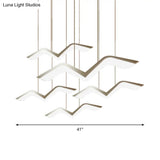 Modern Gull Shaped Hanging Light - Acrylic Led Pendant Warm/White 2/3/5 Heads
