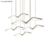 Modern Gull Shaped Hanging Light - Acrylic Led Pendant Warm/White 2/3/5 Heads