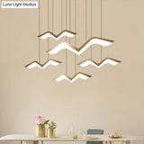 Modern Gull Shaped Hanging Light - Acrylic Led Pendant Warm/White 2/3/5 Heads