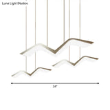 Modern Gull Shaped Hanging Light - Acrylic Led Pendant Warm/White 2/3/5 Heads