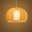 Modern Half-Globe Pendant Wooden 1-Light Dining Table Suspension Lighting - 13’/18’ W With