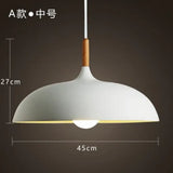 Modern Hanging Ceiling Lamps Wood Aluminium E27 Pendant Lights Dining Room Table Bedside Kitchen