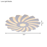 Modern Hotel-Style Led Flush Ceiling Light With Warm/White Lighting And Acrylic Flower Design For