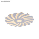 Modern Hotel-Style Led Flush Ceiling Light With Warm/White Lighting And Acrylic Flower Design For