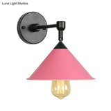 Modern Industrial Bathroom Wall Sconce Lamp - Black/Gray Metallic Finish