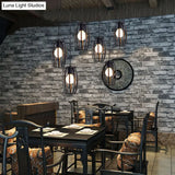 Modern Industrial Geometric Pendant Light In Black