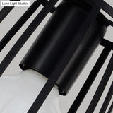 Modern Industrial Geometric Pendant Light In Black