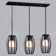 Modern Industrial Geometric Pendant Light In Black