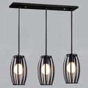 Modern Industrial Geometric Pendant Light In Black