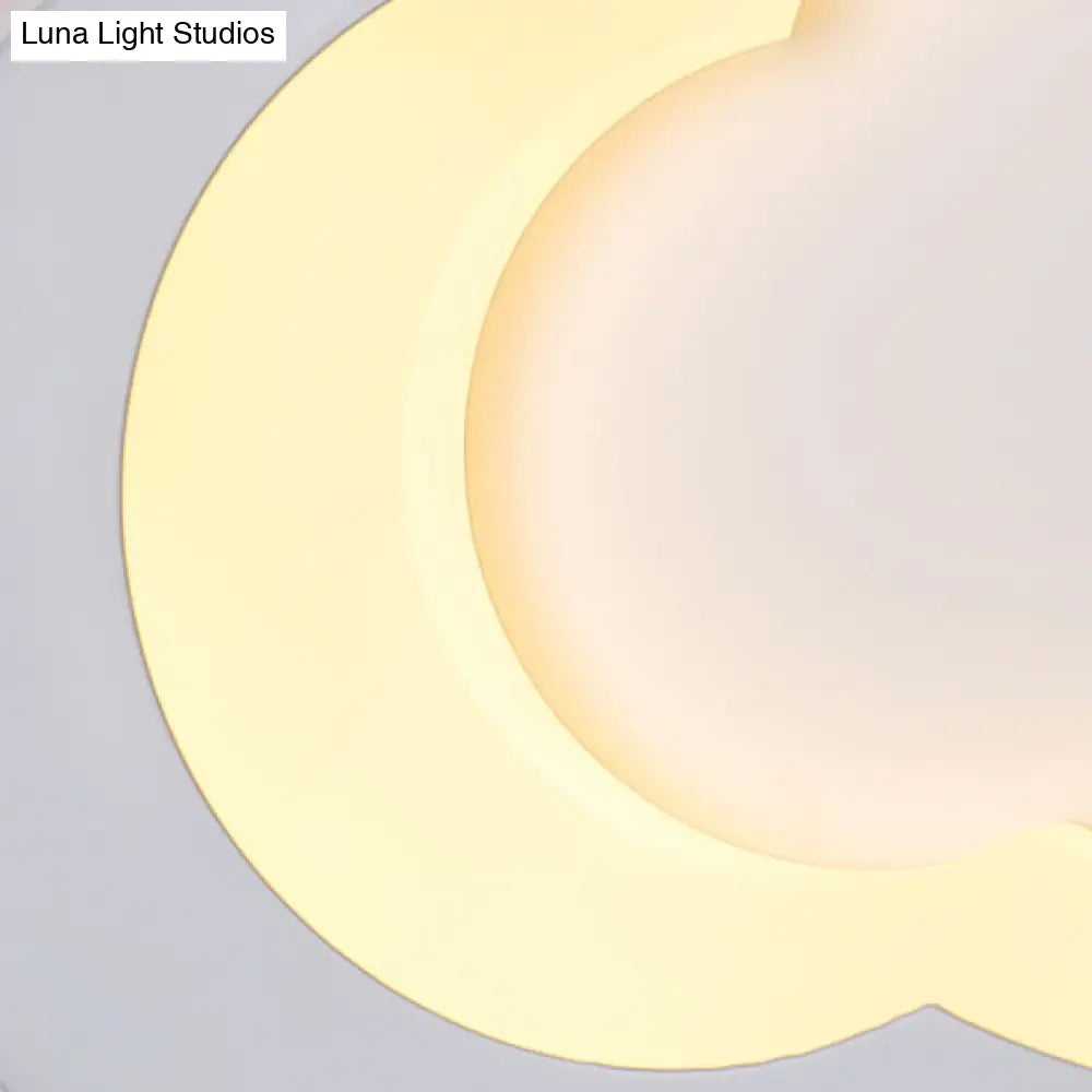 Modern Integrated Led Cartoon Wall Light - Simple Acrylic White