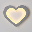 Modern Integrated Led Cartoon Wall Light - Simple Acrylic White Grey / Heart Warm
