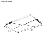Modern Integrated Led Ceiling Light Fixture With Acrylic Shade - White Flush Mount