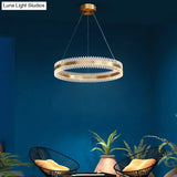 Modern Interlace Rings Chandelier - Metal Pendant Light For Living Room