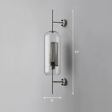 Modern Iron Mesh Wall Mount Lamp With Clear Glass Shade Silver Gray / 6