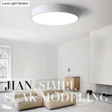 Modern Iron Round Black White Led Ceiling Lights For Living Room Bedroom Indoor Lamps
