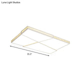 Modern K9 Crystal Led Flush Mount Ceiling Light With Remote Control Dimming White - Available In