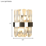 Modern K9 Crystal Sconce Wall Light For Bedroom - Clear Finish