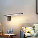 Modern L-Shaped Led Wall Sconce For Living Rooms - Acrylic Simplicity Black / Horizontal